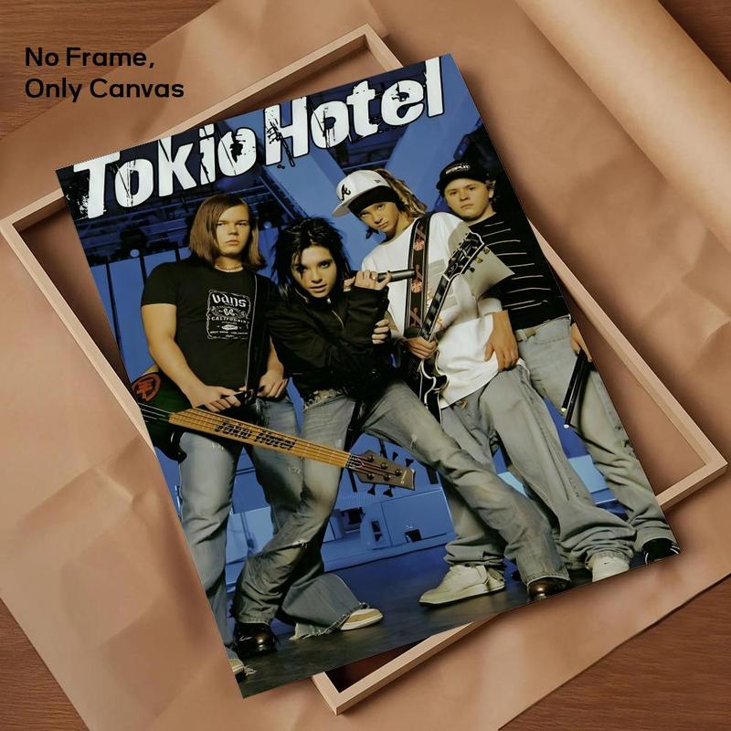 PIKPAKA German Rock Band Tokio Hotel Poster High-Definition Waterproof Wall Art Stickers | Premium DIY Removable Decals for Home & Office | Fade-Resistant, Easy to Apply Vinyl Poster for Living Room, Bar, Shop | Multiple Sizes, Durable & Easy to Clean