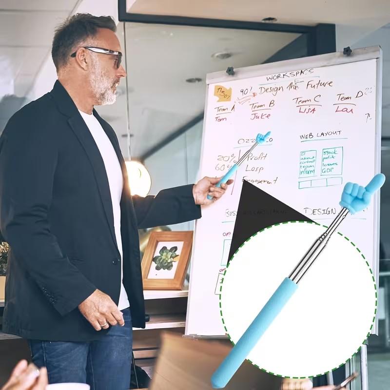 Classroom Extendable Pointer Stick, Classroom Supplies, Teacher Finger Tool, Colorful Demonstration Pointer Rod, Child and Adult Extensible Pointer