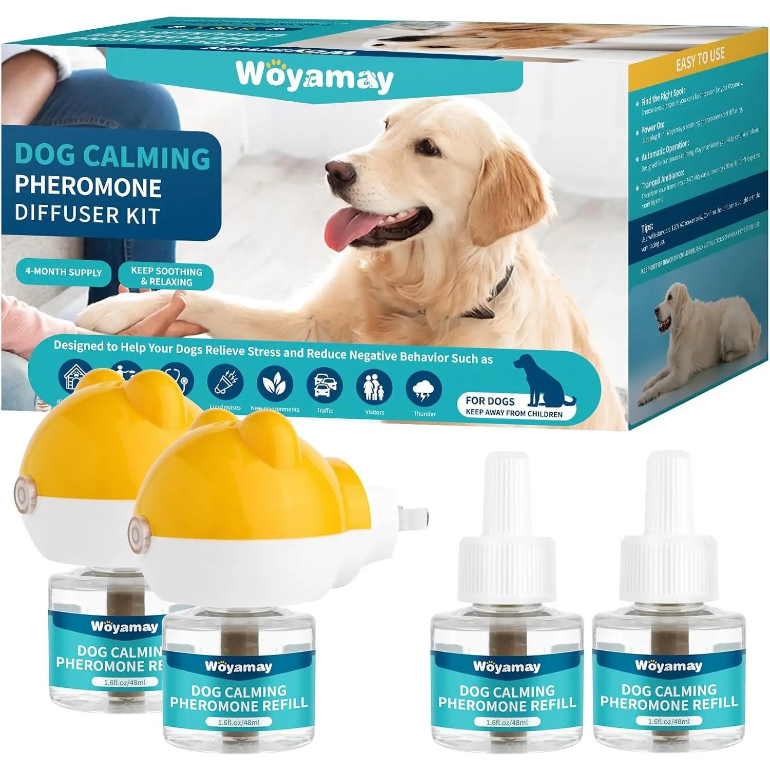 Dog Calming Diffuser, Dog Pheromones Calming Diffuser, 6PCS
