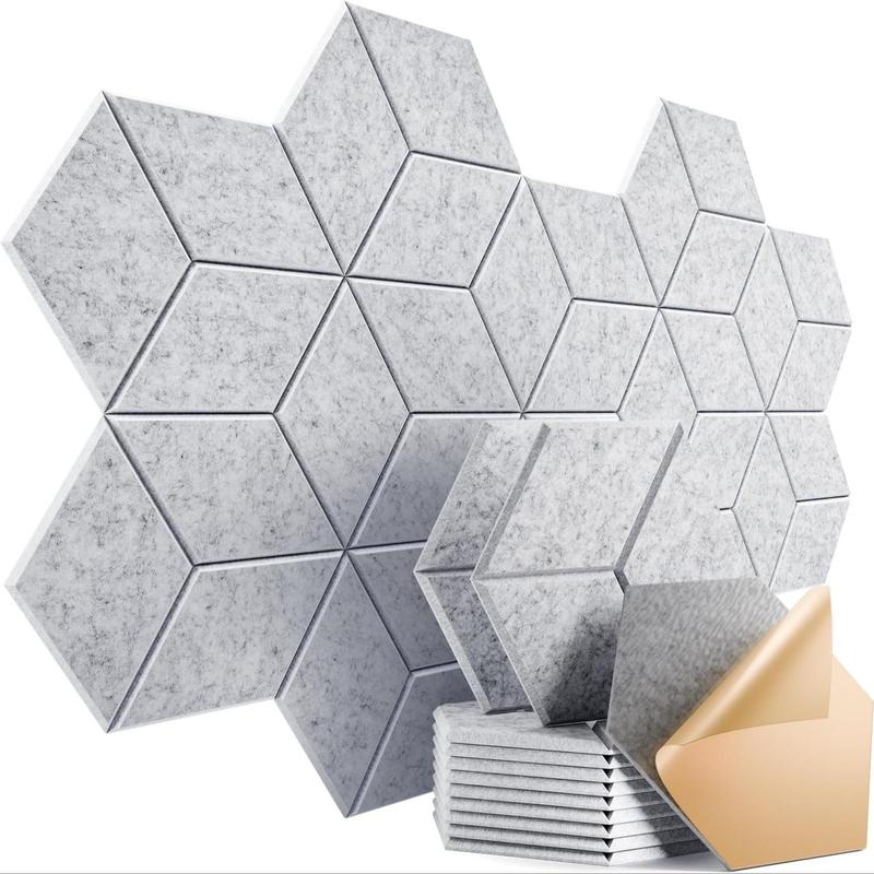 12-Piece Self-Adhesive Removable Wall Soundproof Foam Panels, High-Density Acoustic Insulation, Ideal for Home Theater and Studio, Flame Retardant Design