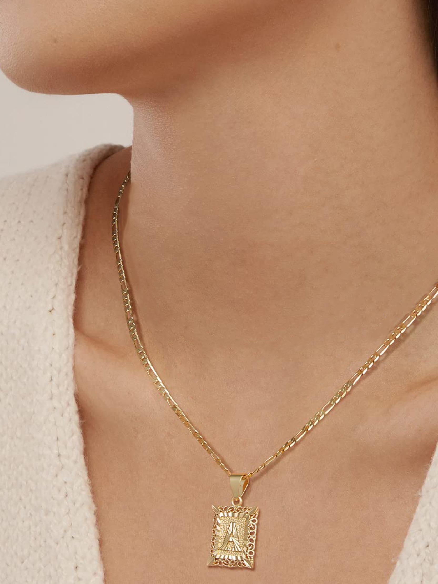 Initial Letter Pendant Necklace, Unisex Initial Jewelry, Unique Gift for Graduation, Fashionable Statement Piece, A-Z Letters Available