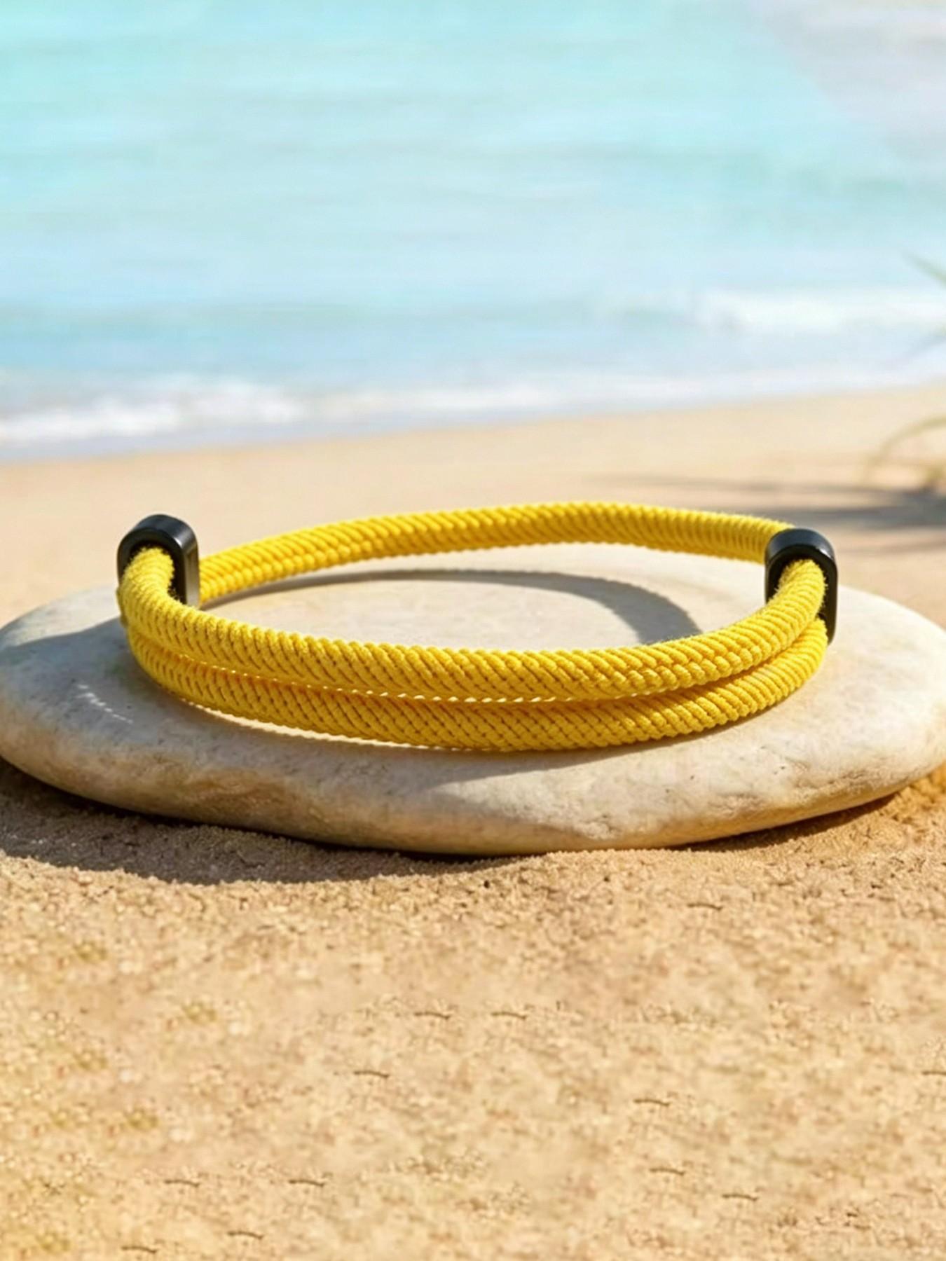 Men's Colorful Braided Rope Wristband, Simple Fashion Style, Durable Adjustable Nylon Cord, Ideal for Daily Wear, Couple Matching, Boyfriend Gift