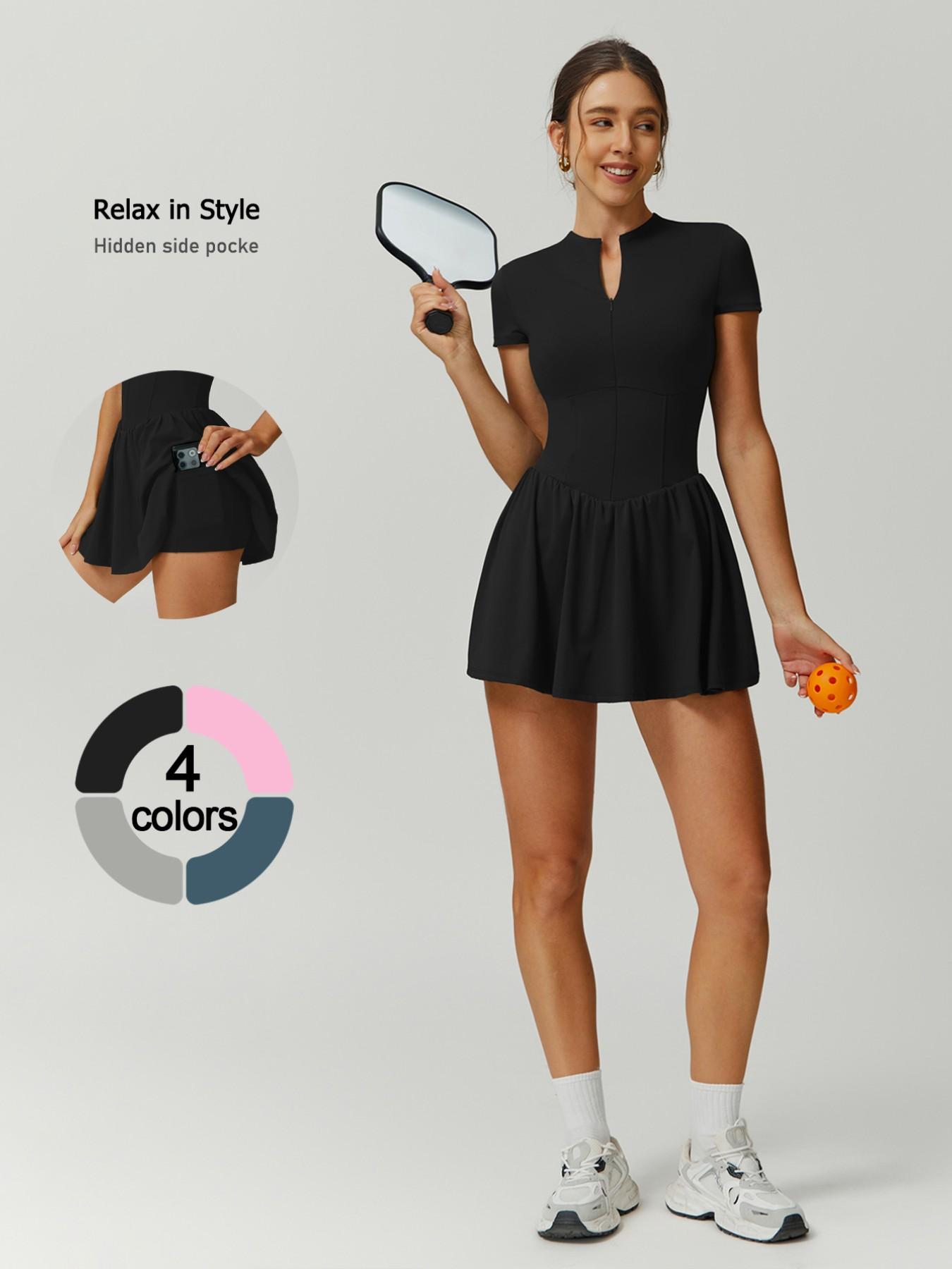 Women's sports skirt Athletic Skort tennis skirt gym skirt yoga dress slim fit and slimming sports skirt  bottom pants strap storage pocket anti glare suitable for outdoor golf  Pickleball sports daily commuting leisure versatile dress Workout Skirts
