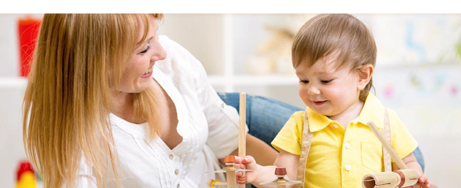 Joyreal Drum Set Toys for Kids, Wooden Musical Instruments Toys Set for Kids, Montessori Toys for Toddler, 1st Christmas Birthday Presents