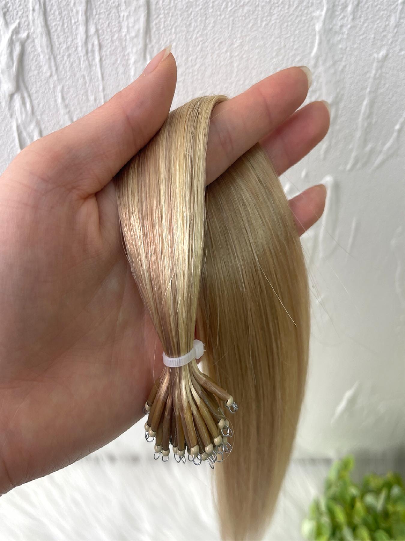 Human Hair Extension Pre-Bonded Micro Nano Rings, Beads Loop Nano Hair Extensions, Cold Fusion Nano Ring Extensions, 30g/pack