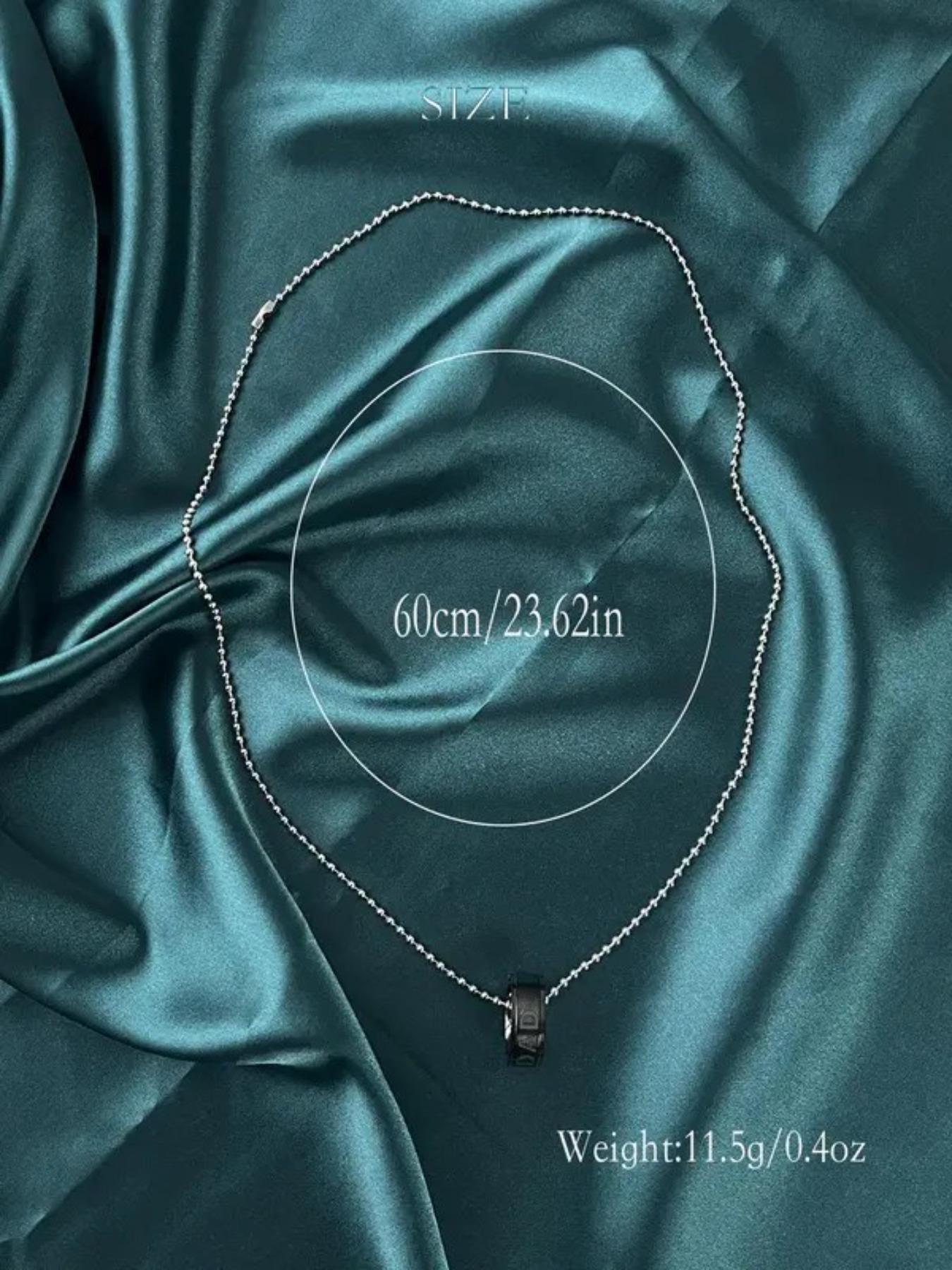 Father's Day Gift Set, 4-Piece Fashion Dad Ring Necklace with Luxury Box, Stainless Steel Jewelry for New Fathers