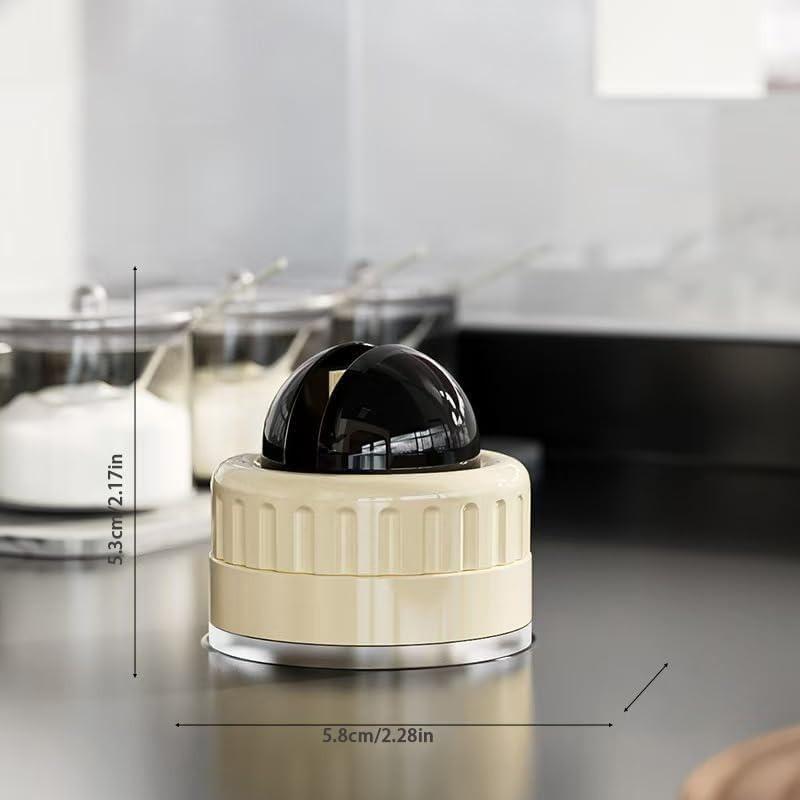 Two-Piece Mini Knife Sharpener Set, Bottom Suction Cup Attachment, Rotatable Design, Multifunctional Kitchen Tool, Home Essential