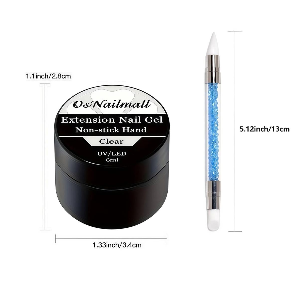 4pcs Non-Stick Solid Gel Set with Double-Headed Pen, 3D UV Nail Gel Kit for Nail Embossing & Sculpting, DIY Manicure at Home