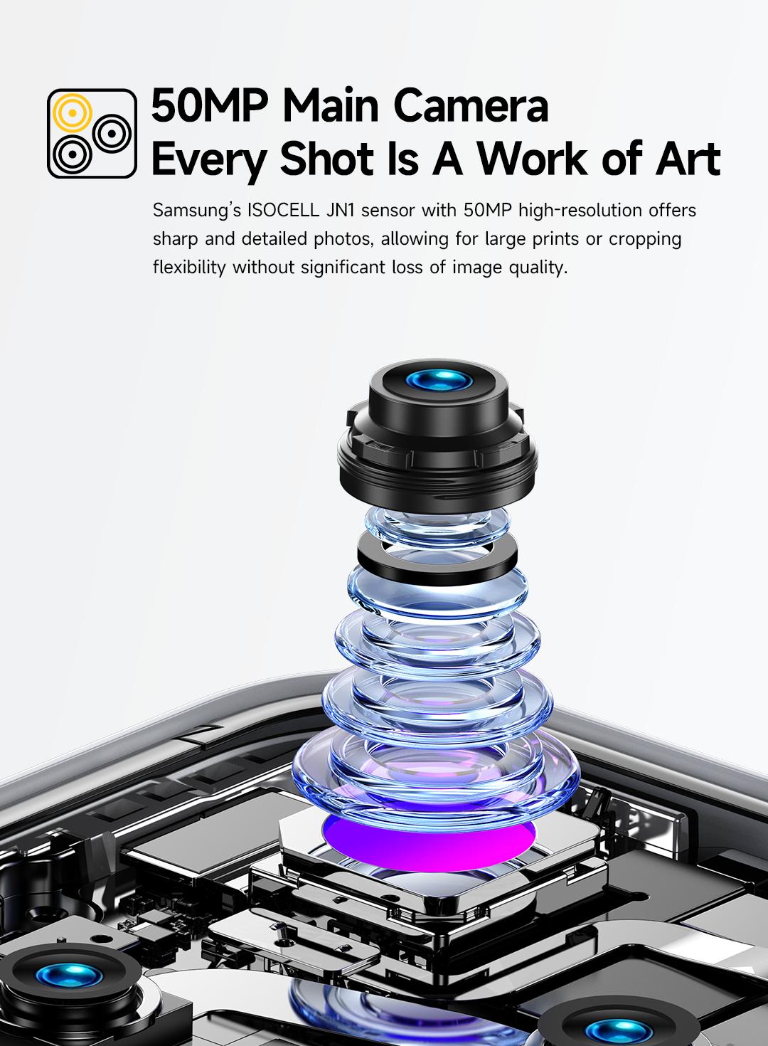 Ulefone Note 20 Pro Unlocked Cell Phones, 4G Smartphones,Android 14 , 6000mAh Mega Battery, 8GB + 128GB/256GB, 6.75" Large Waterdrop Display 90Hz + 50MP Main Camera+8MP Selfie Camera+2MP Macro Lens , Ultra-Slim Lightweight, Face Unlock& Fingerprint ID