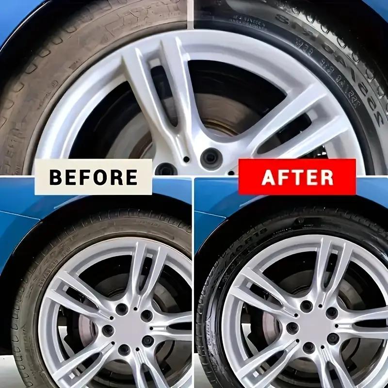Tire Gloss Protection Agent, Premium Long-Lasting Shine Wax Protective Maintenance Coating, Keeps Car Tires Shiny and Bright