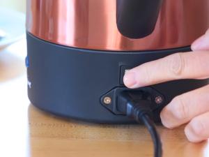 PER12 Stainless Coffee Percolator, 12 Cup, Polished Copper Finish, Gooseneck Spout, Clear Knob, Brewing Indication, Keep-Warm Function, Detachable Cord