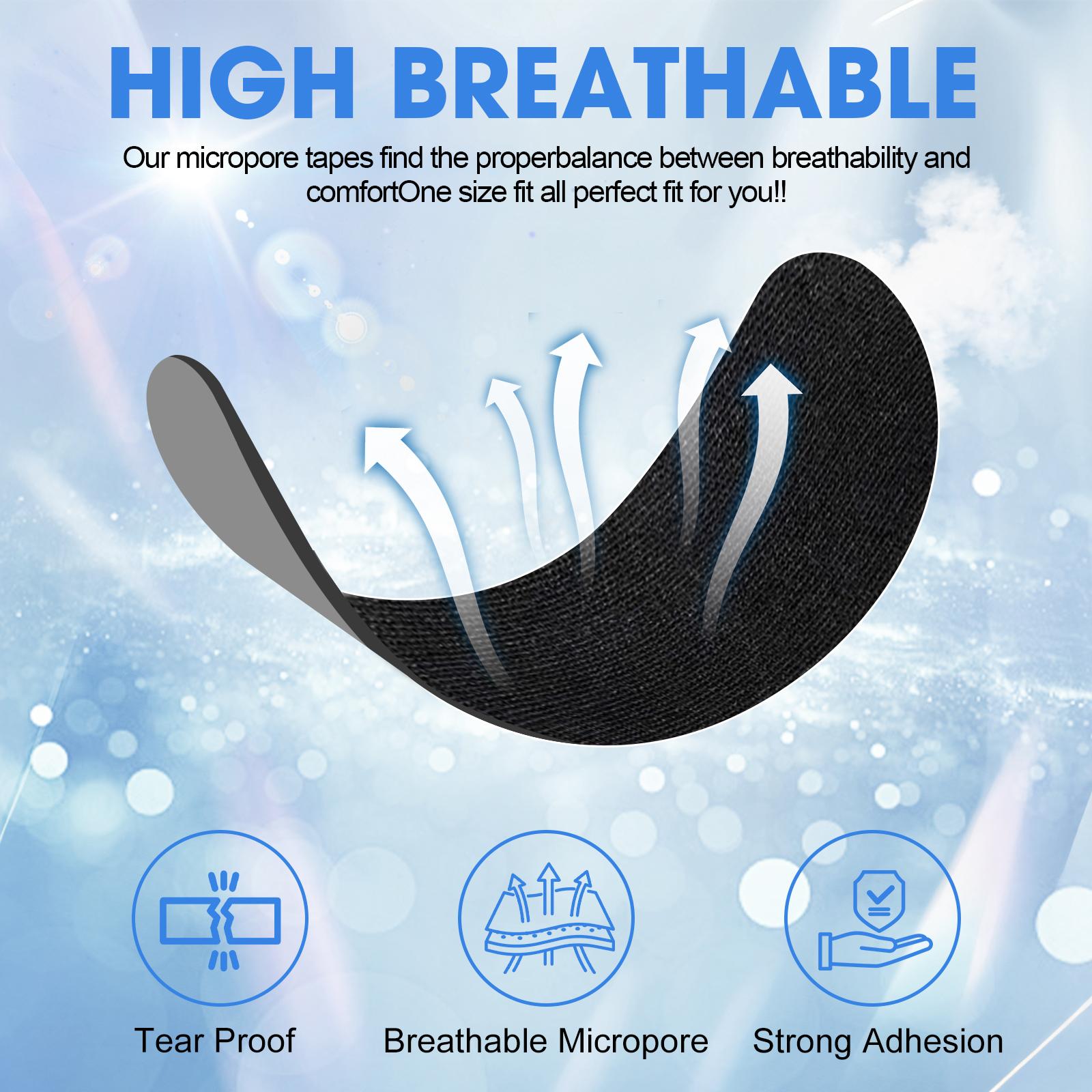 Mouth Tape Pack of 30/60/120 for 1/2/4 Month, Hypoallergenic Adhesive, Mild Tape, Sports Accessories, Black super breathable promotes restful Sleep