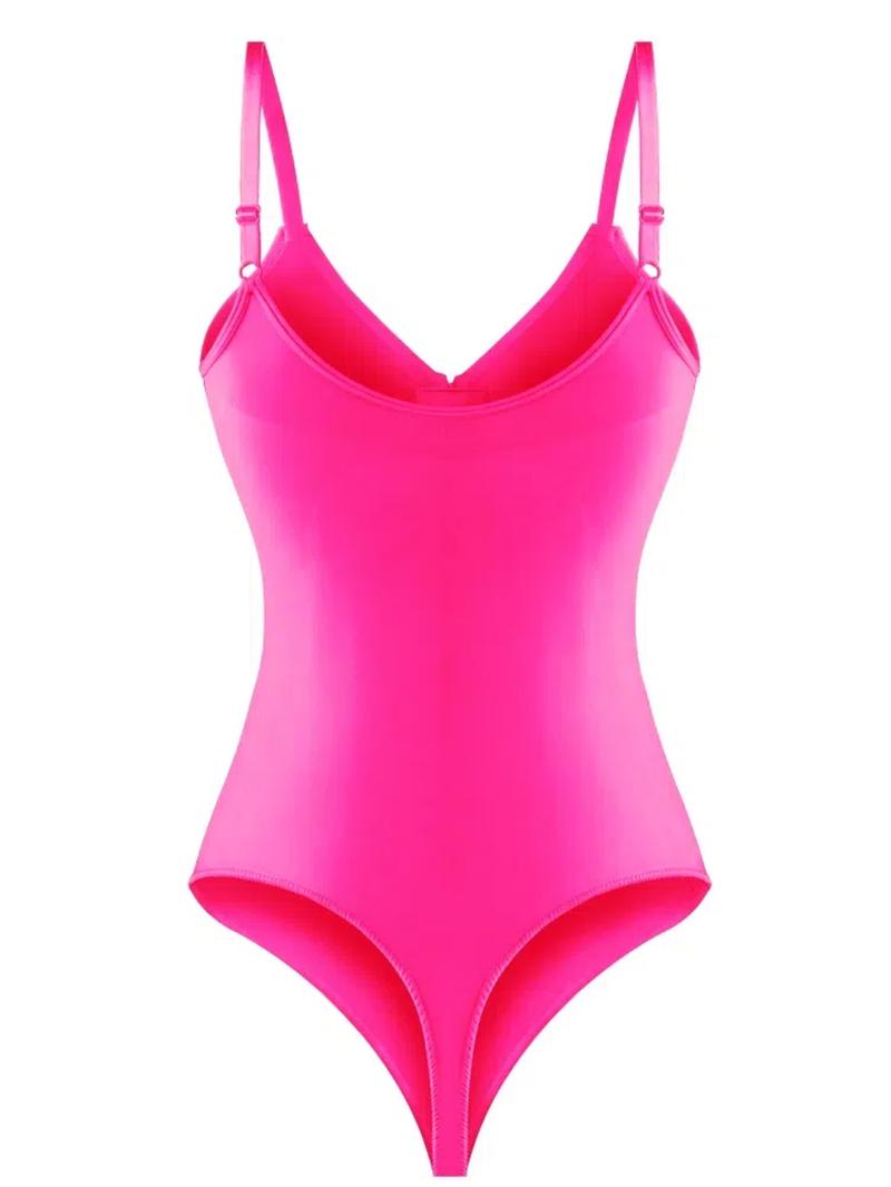 Women's Seamless Shapewear Bodysuit, Front Zipper Design, Tummy Control Thong Style, All Seasons Wearable, Comfortable Fit, Seamless Compression Body