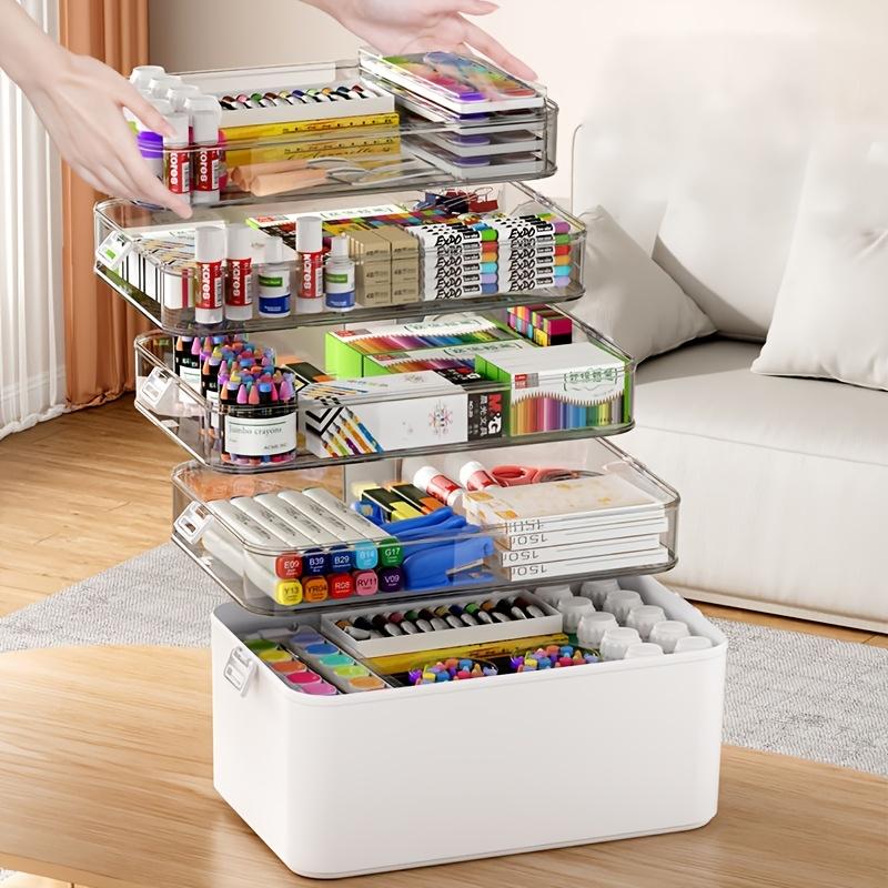 Multifunctional plastic sewing craft tool box, put away tools, suitable for medicine box storage, hair accessories, art supplies craft box, medicine box storage container with handle, cosmetics, tool box, perfect for home storage
