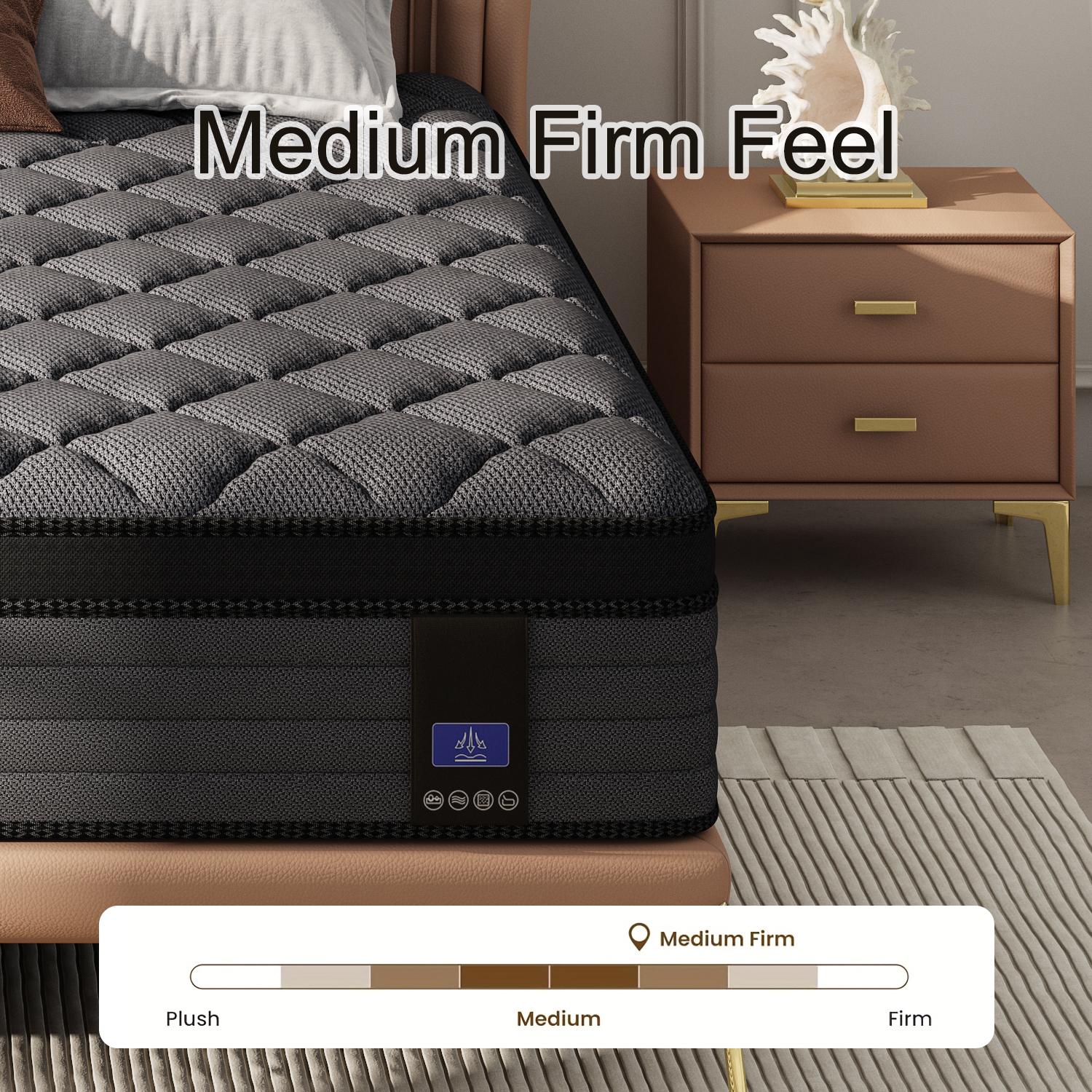 10/12/14Twin/Full/Queen/King Memory Foam Spring Medium Firm, Soft & Comfortable Hybrid bed Mattress,Lumbar Support, Ergonomic, Breathable, Pressure Relief, Motion Isolation Mattress in a Box queen size mattresses
