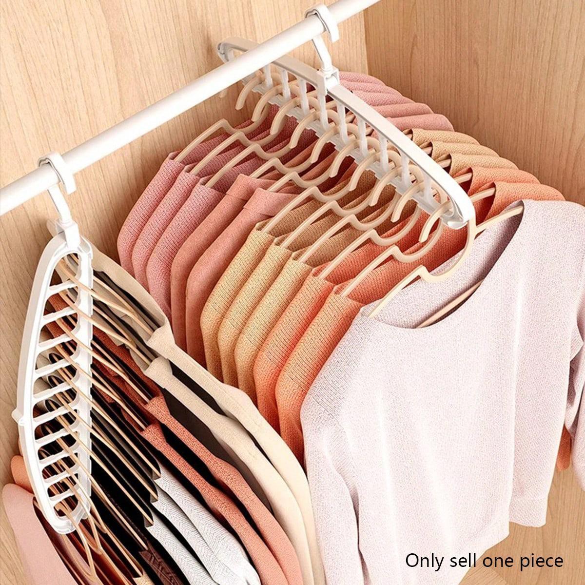 Rotatable Folding Clothes Hanger, 1 Count Modern Space-Saving Large-Capacity Rotating Clothes Hanger for Wardrobe & Dormitory, Bedroom Organizer Accessories, Household Items