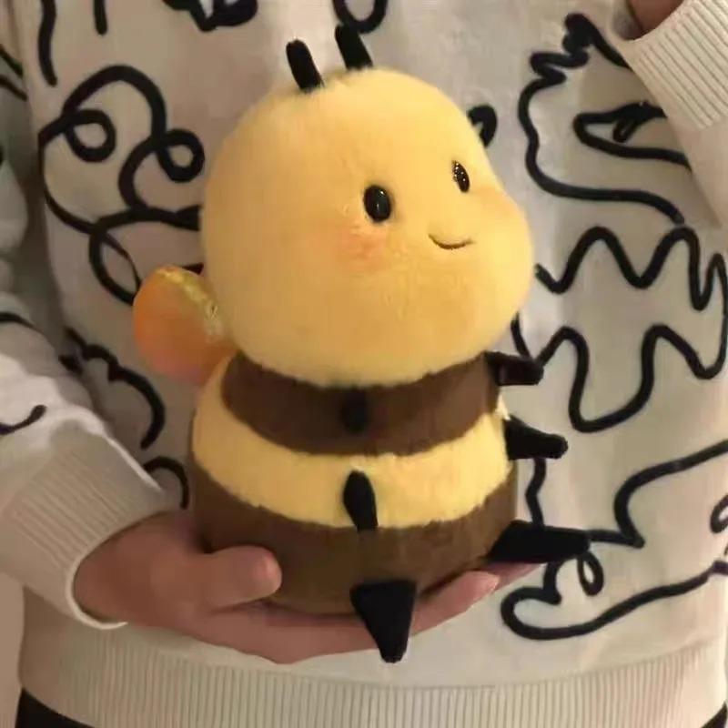 20CM Cute Smile Mouth Lips Bee Ladybug Plush Toys Stuffed Fat Ball Shape Bees Plush Doll Toys for Kids Birthday Gift