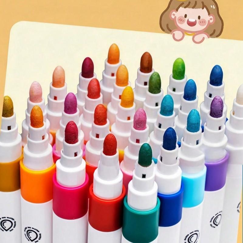 Set Includes 48/36/24/12 Color Acrylic Markers, Soft Tips, Suitable for DIY, Layering, Transparent Printing, Washable, High Coverage, Ideal for Students