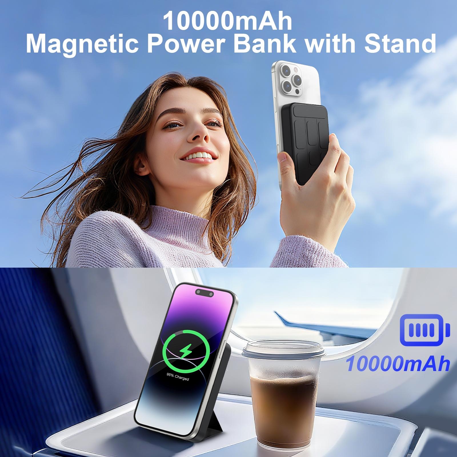 Magnetic Portable Wireless Fast Charger, 10000mAh Power Bank Wireless Battery Pack, 22.5 W PD Quick Charge with LED Display, Compatible with iPhone Series #GLOBAL PICKS