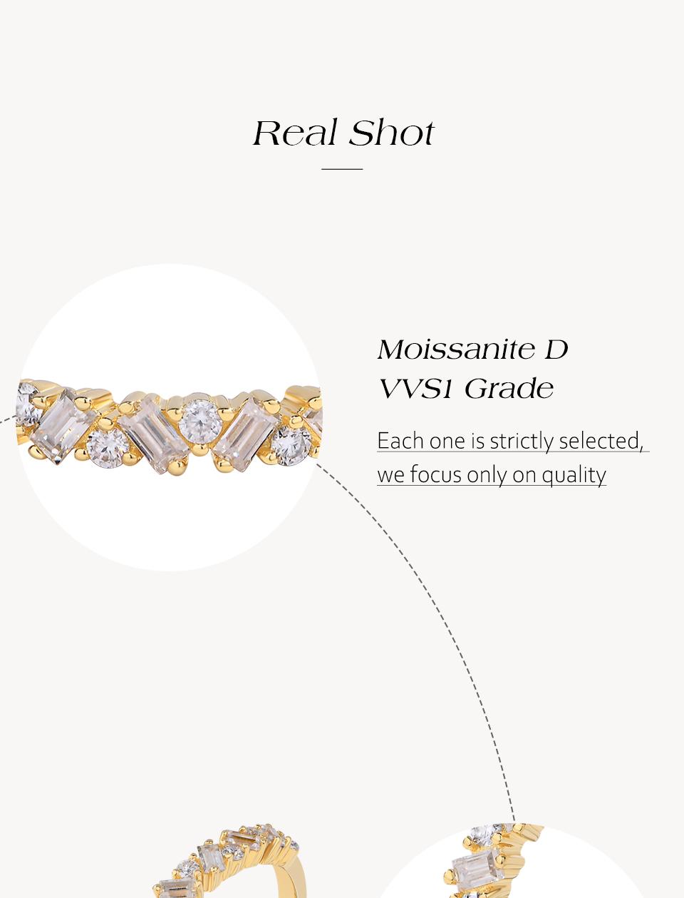 Sparkling Synthetic Moissanite Rings for Women D Color VVS1 Baguette Matching S925 Sterling Silver Wedding Band Engagement Jewelry Gift R224 SpringStatements