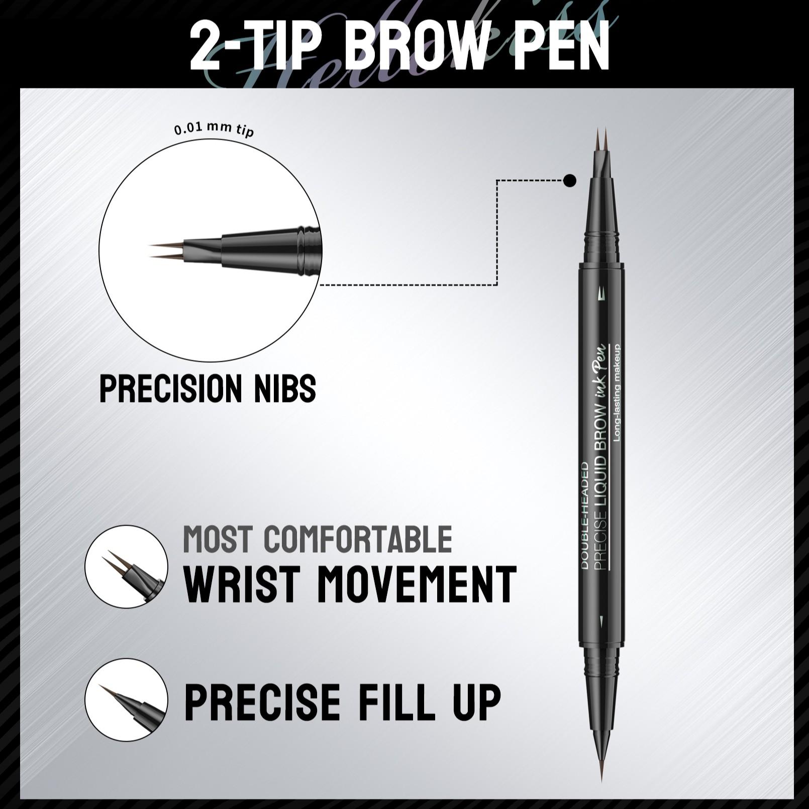 Waterproof Sweat-Proof Smudge-Free Eyebrow Pencil, Liquid Dual-Ended 2-In-1, Long-Lasting Color Lock, Perfect Gift Waterproof Sweat-Proof Smudge-Free Eyebrow Pencil, Liquid Dual-Ended 2-In-1, Long-Lasting Color Lock, Perfect Gift