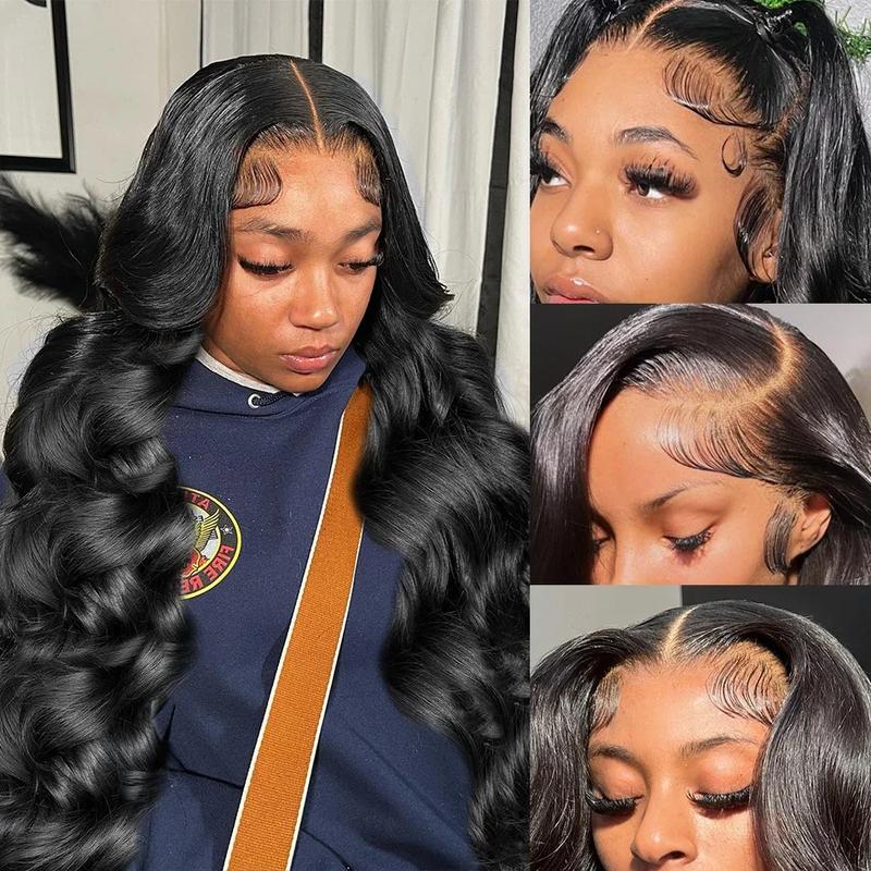 Tahikie Body Wave 13x6 Natural Color/Burgundy / Chocolate HD Lace Frontal Wigs Human Hair Wig Pre Plucked With Baby Hair For Women Wig