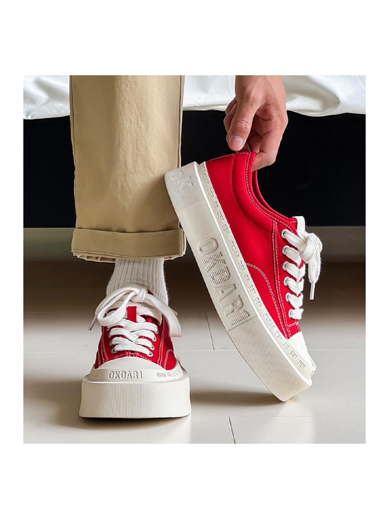 Unisex Thick Sole Canvas Shoes, Breathable Height-Boosting Casual Sneakers, Couple's Versatile Shoes, Comfortable and Stylish Unisex Thick Sole Canvas Shoes, Breathable Height-Boosting Casual Sneakers, Couple's Versatile Shoes, Comfortable and Stylish