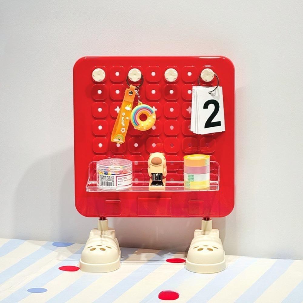 Household multi-functional pegboard entrance desk wall organizer, simple pegboard for kitchen and bathroom walls, sundries storage rack