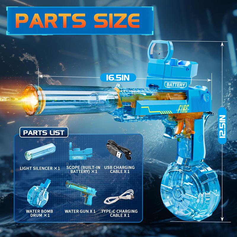 【Live Only】Electric Water Gun for Kids Adults - Automatic Squirt Gun With up to 32 Ft Long Range, Summer Outdoor Beach Swimming Pool Party Super Soaker Toys for Kids Age 7 8 9 10 11 12 Years Old 【Live Only】Electric Water Gun for Kids Adults - Automatic Squirt Gun With up to 32 Ft Long Range, Summer Outdoor Beach Swimming Pool Party Super Soaker Toys for Kids Age 7 8 9 10 11 12 Years Old