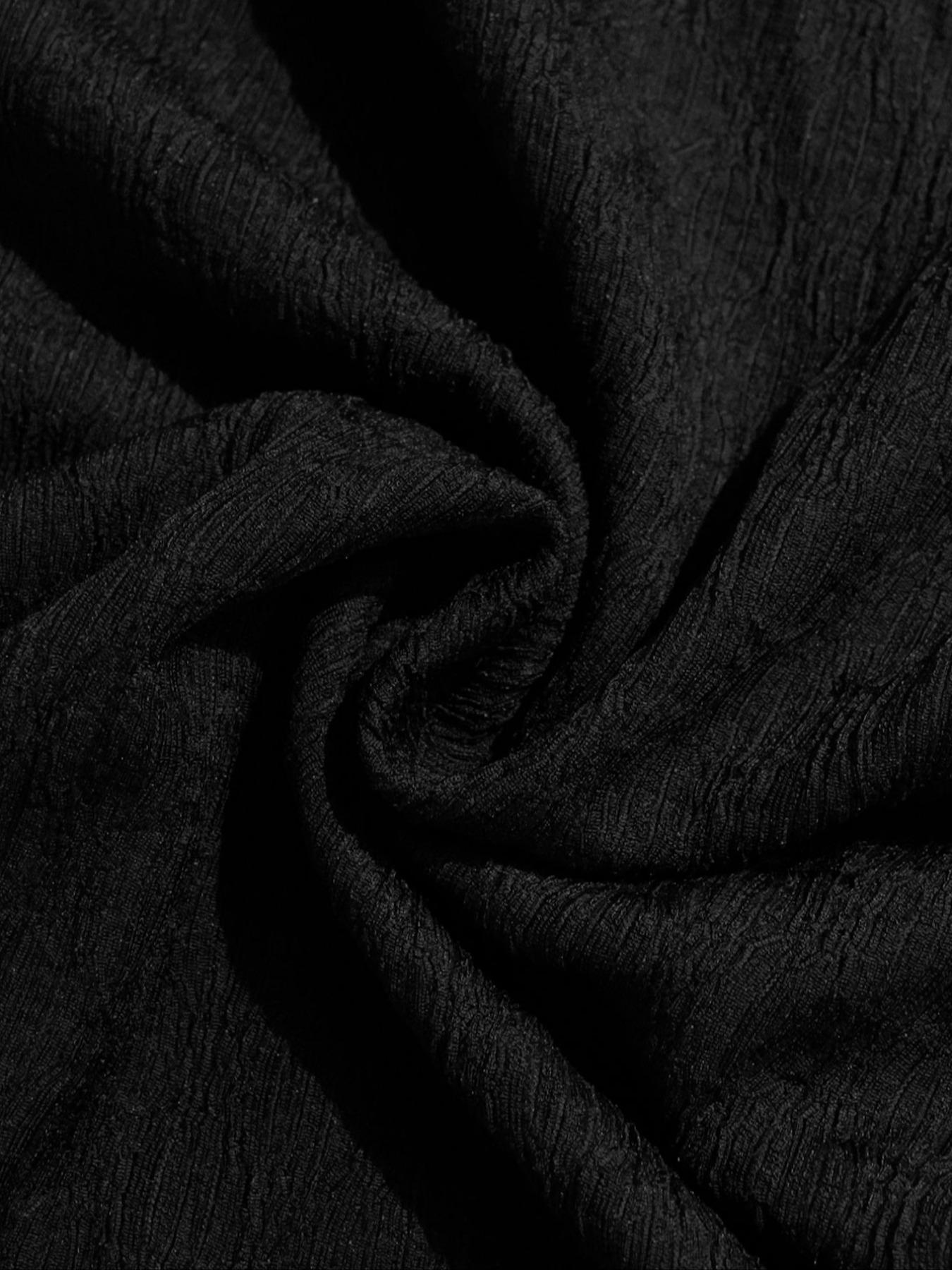 Plus Size Elegant Dress – V Neck Tie Waist Long Sleeve Gown, Party Evening Essential, Slim Fit, Spring & Fall Fashion