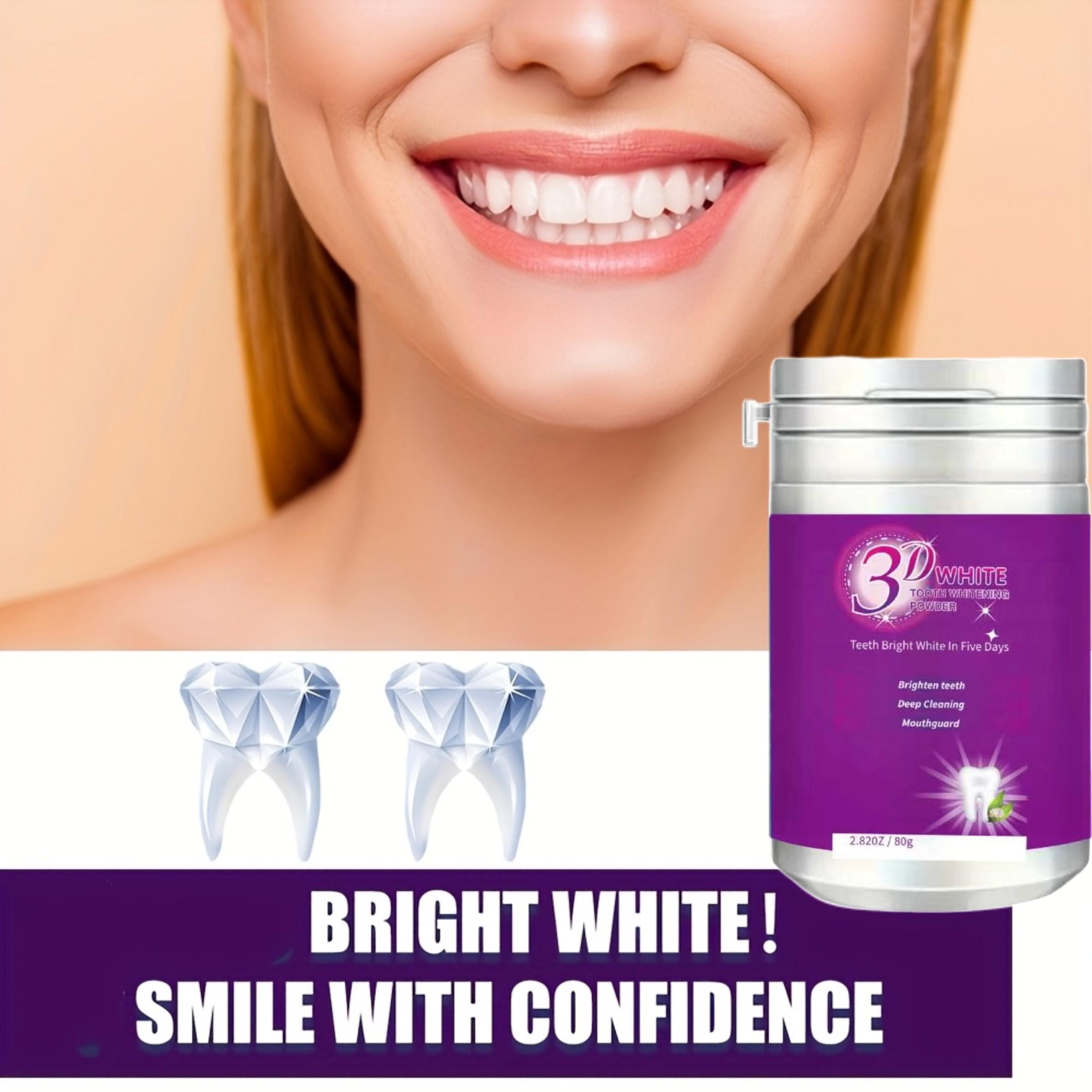 3D Purple Tooth Powder, 3-Day Fast-Acting Stain Remover for Coffee & Tea, Tooth Whitening Powder, Oral, Oral Hygiene, Deep Cleaning, Fresh Breath, with Daily Use for Men & Women, Daily Dental Care, Polished Finish, Brightening Effect