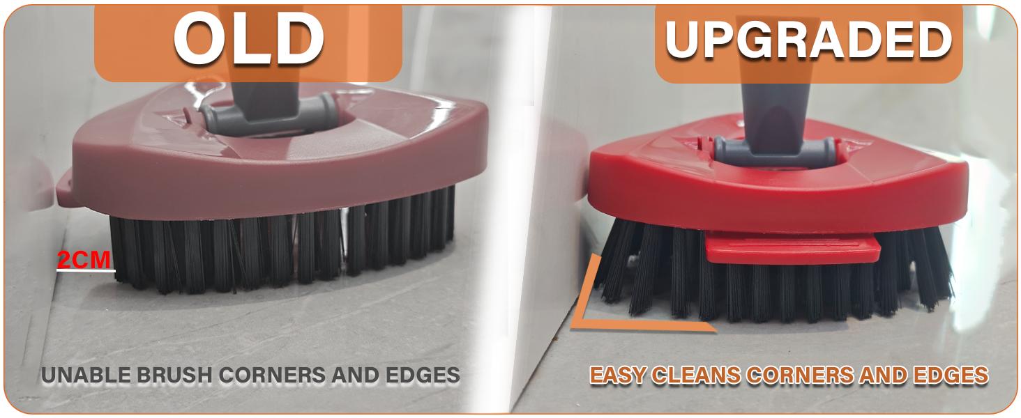 Spin Mop Head O Cedar RinseClean 2-Tank System,2 Mop Replace Heads + 1 Scrubber Brush, 100% Microfiber Mop Refills Deep Machine Washable