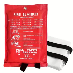 1pc emergency fire blanket, fire blanket, fire-resistant blanket, flame retardant blanket, suitable for home, kitchen, school, car, office, warehouse fire safety blanket 40x 40 inch fiberglass fire-resistant blanket Fireproof Blanket