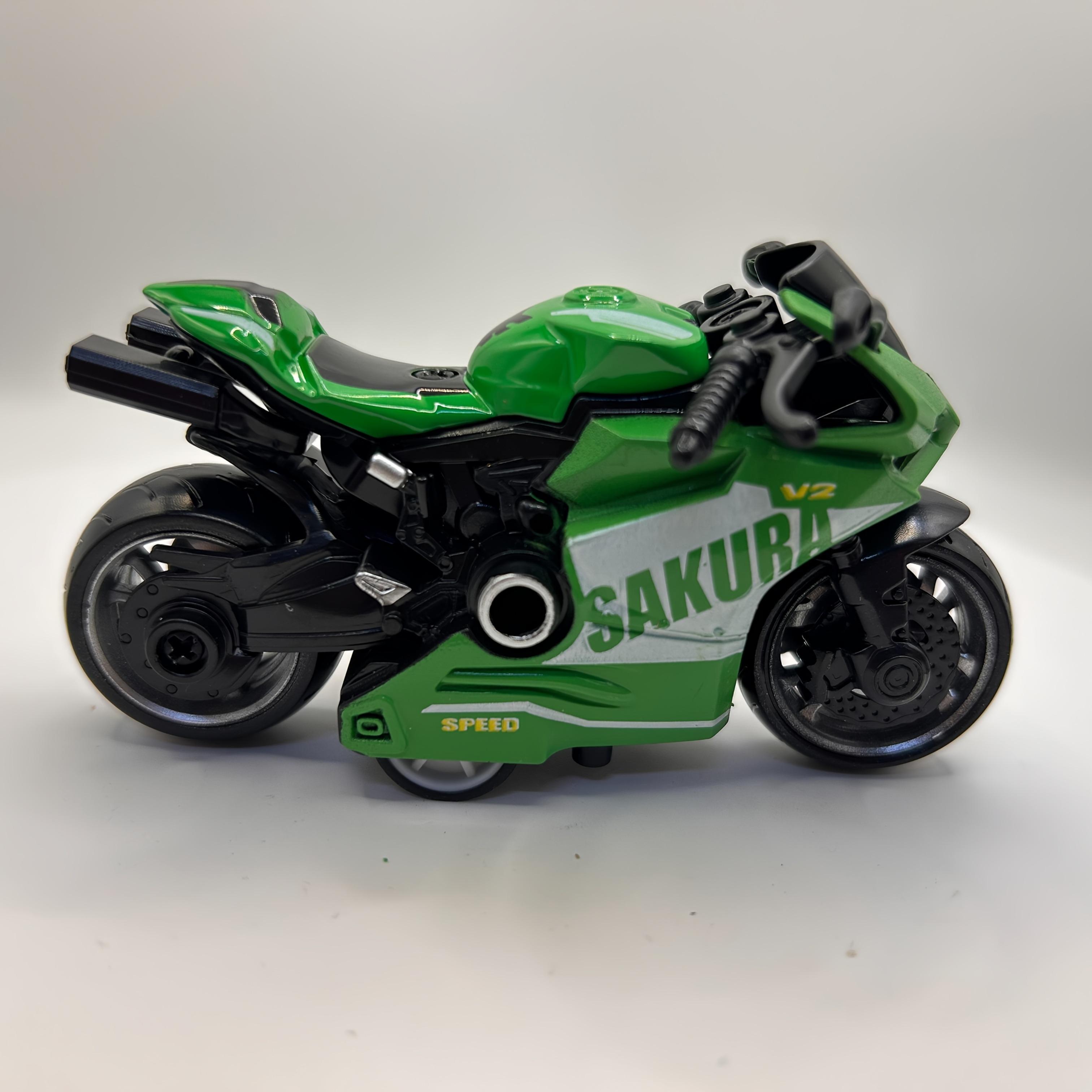 1 PC alloy regenerative motorcycle toy, simulating a motorcycle racing model, powerful regenerative car, thickened wheels, anti drop and wear-resistant alloy motorcycle model