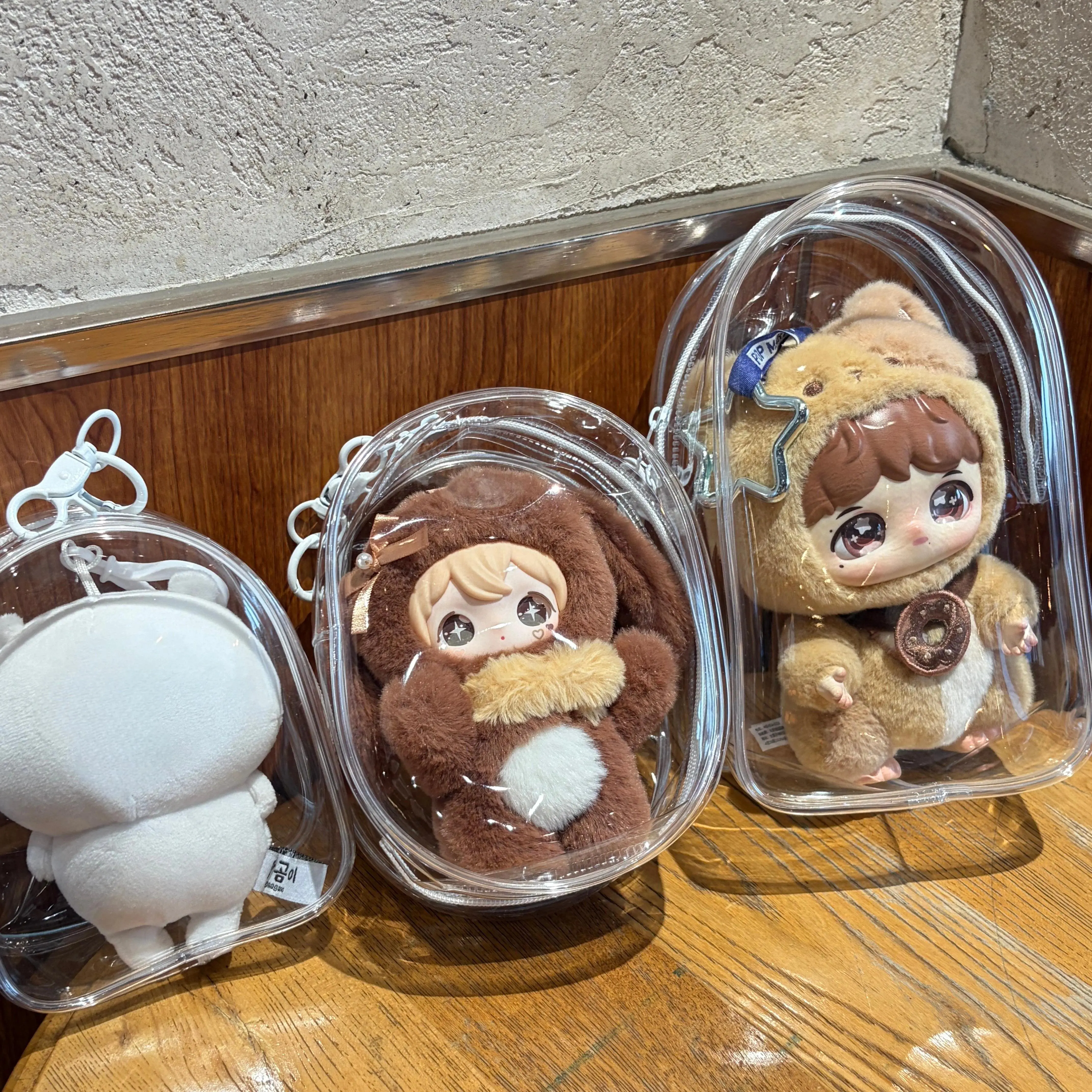 Clear Space 8/10/13/15cm Plushie Display Ita Pouch, High Transparent Dustproof Storage Bag, Convenient for Carrying Anime Merch