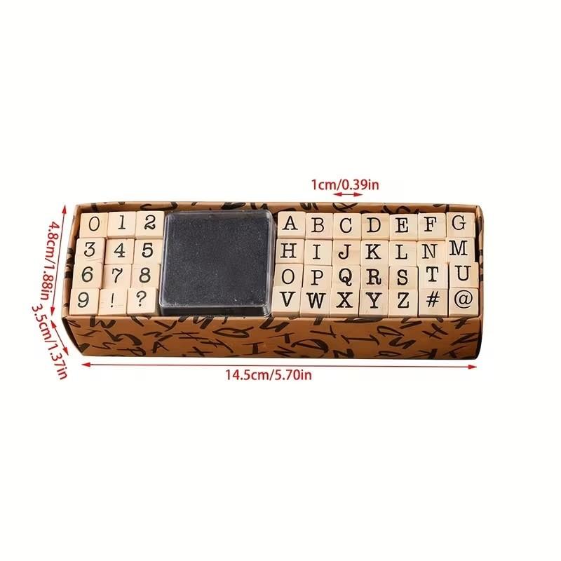 Wooden notebook stamp set | Includes basic styles with months, numbers and English, rubber surface is clear and easy to imprint, suitable for decorating notebooks and adding embellishments to various scenes