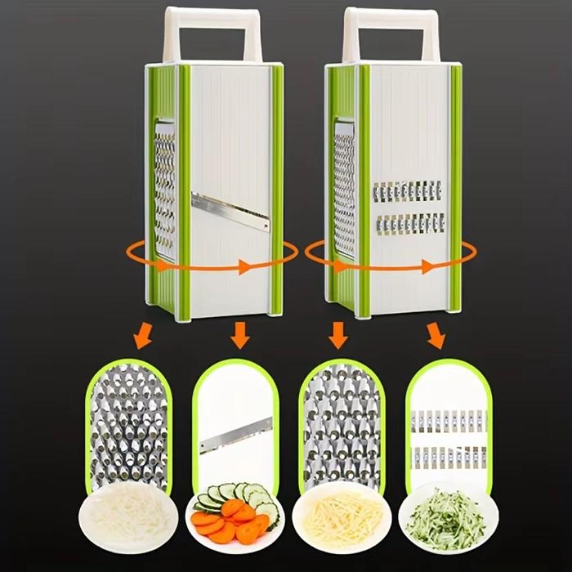 5 in 1 Multifunctional Square Grater, 5 Sided Blade, Fast Fruit & Vegetable Prep, Must-Have Kitchen Tool
