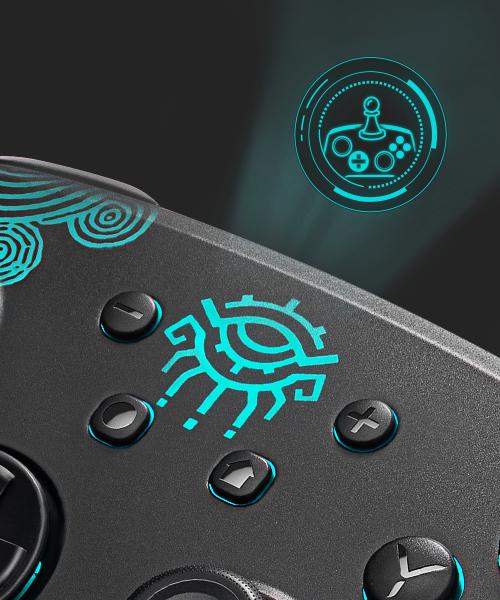 FUNLAB Firefly Switch Pro Controller Compatible with Switch/OLED/Lite, Wireless Switch Controller, Bluetooth Remote Gamepad with 7 LED Colors/NFC/Paddle/Turbo/Motion Control