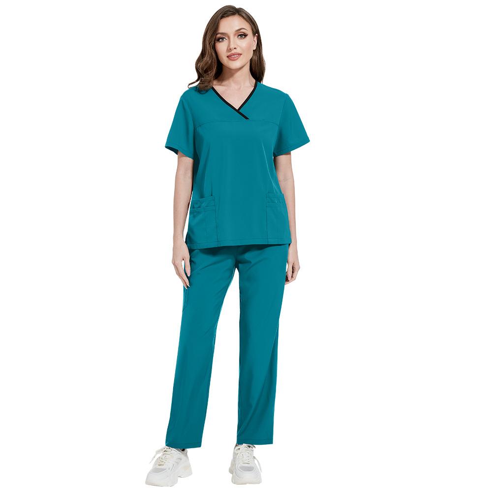 Women's Two-Piece Anesthesia Scrub Set High-Stretch Comfortable Uniform for Technicians & Nursing Staff
