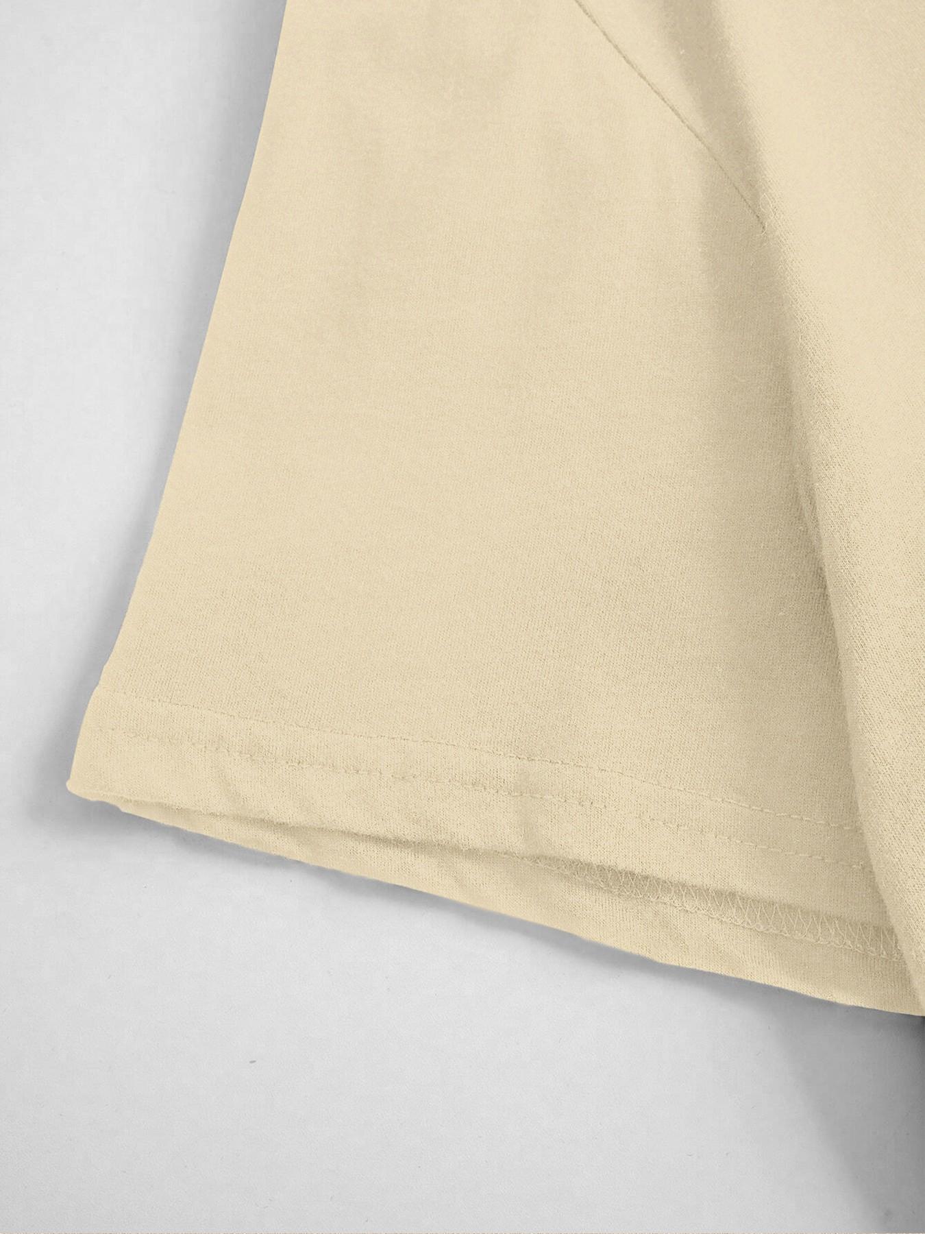 Algerian Cityscape Vintage Print Cotton Short Sleeve T-Shirt, 2026 Summer American Retro Oversize Unisex Top, Versatile Fashion Apparel