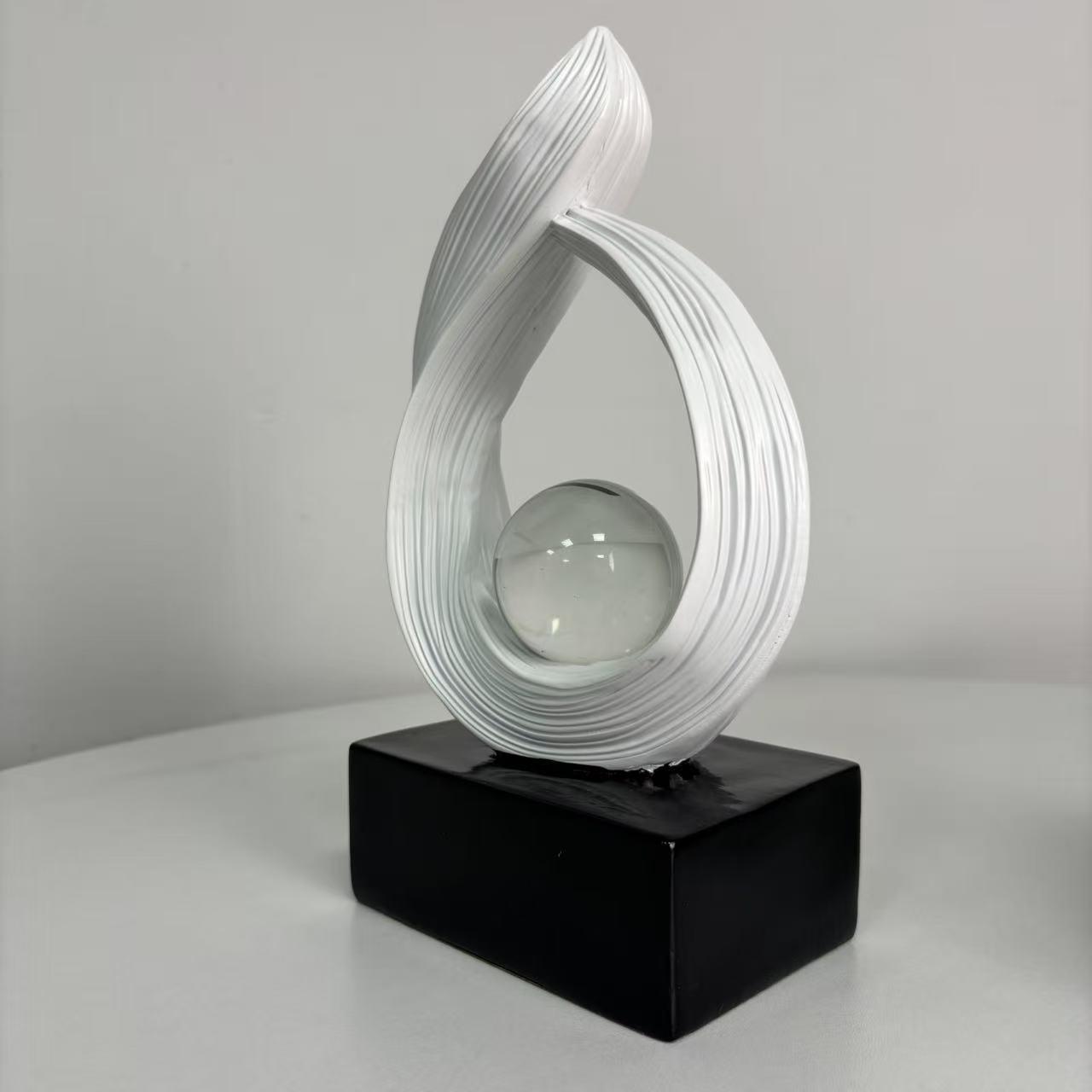 Italian Minimalist Art Sculpture Resin Decor, Living Room Entryway TV Cabinet Wine Rack Decoration, Office Desk Ornament, Moving Gift