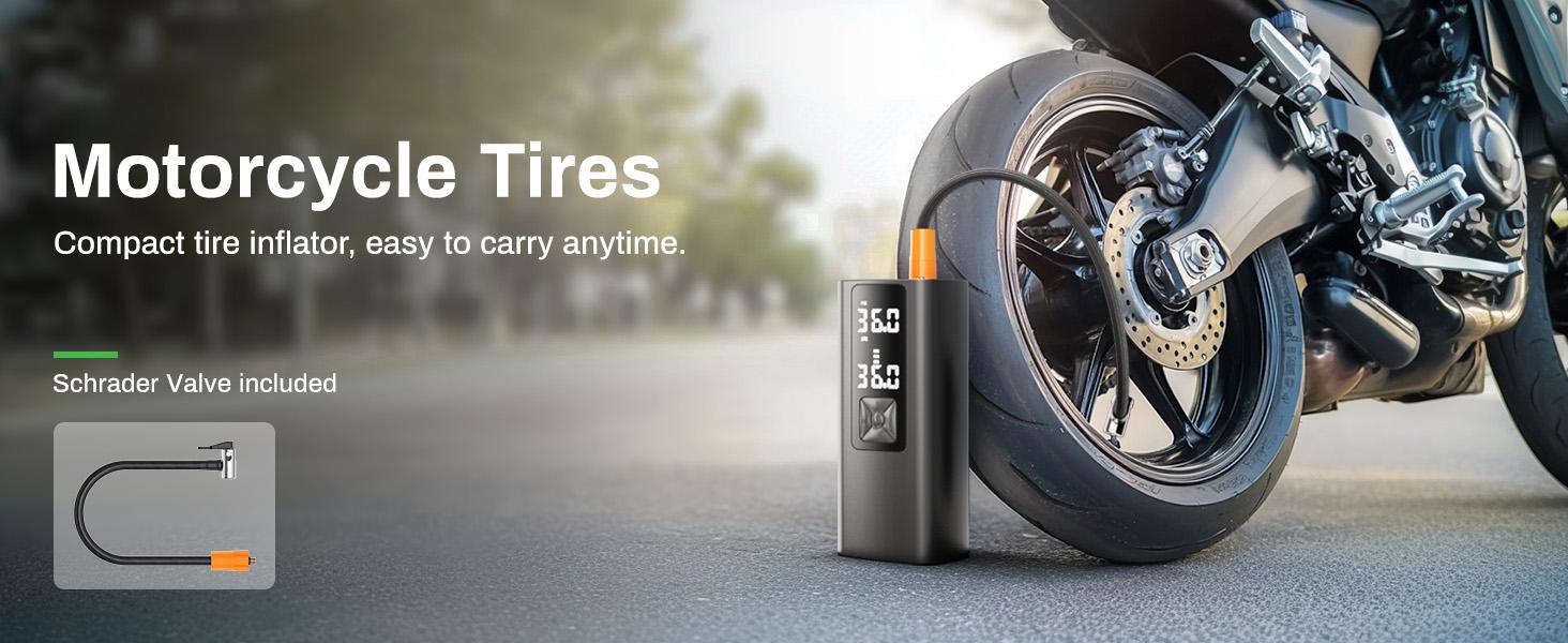 Tire Inflator Portable Air Compressor, AMPBANK AT003 Auto Air Pump for Car Tires, Tire Inflator 150PSI with 6000mAh Battery, Pressure Gauge & LED Screen, Air Compressor for Car, Motorcycle, Bike, Ball