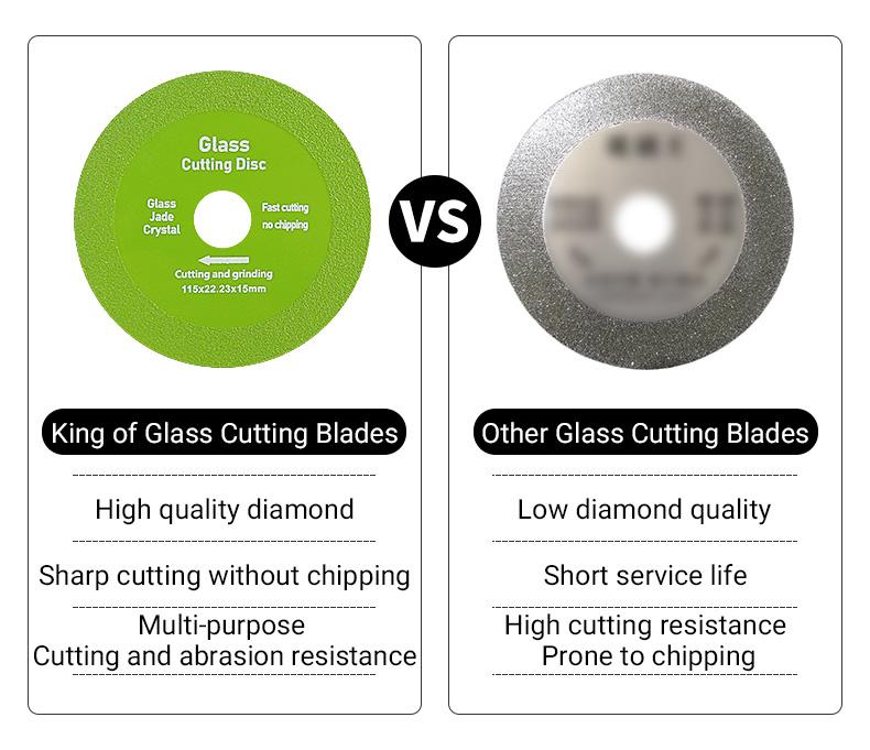 LOZLIN 3PCS/6PCS 4.5" Diamond Cutting Wheel for Glass, Tile, Marble,Ceramics - Ultra-Thin Angle Grinder Saw Blades,  - Dry Multi-Purpose Grinding Disc