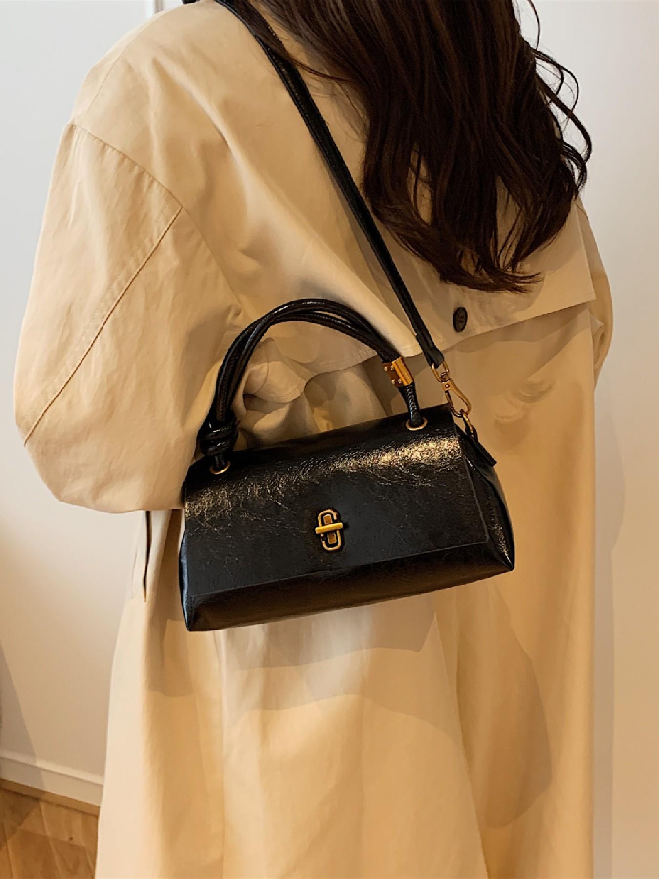 Simple Versatile Small Satchel Bag, Casual Flip Cover Clutch for Shopping & Commuting, Stylish Crossbody Shoulder Bag