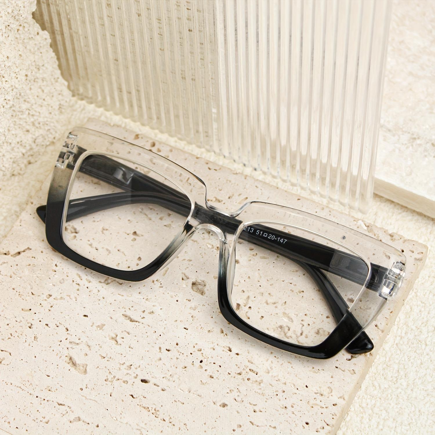 GIGULA 7-piece large frame progressive reading glasses, with spring hinge, close to the face, ladies' reading glasses, suitable for daily use parties, can be used for driving, High Quality Eyewear