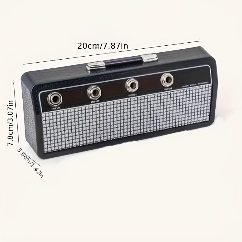 Jcm800 Amplifier Shaped Key Storage Box, Marshall Fender Style Iconic Logos Keychain Organizer, Punch-Free Self Adhesive Wall Mount Key Holder Decor