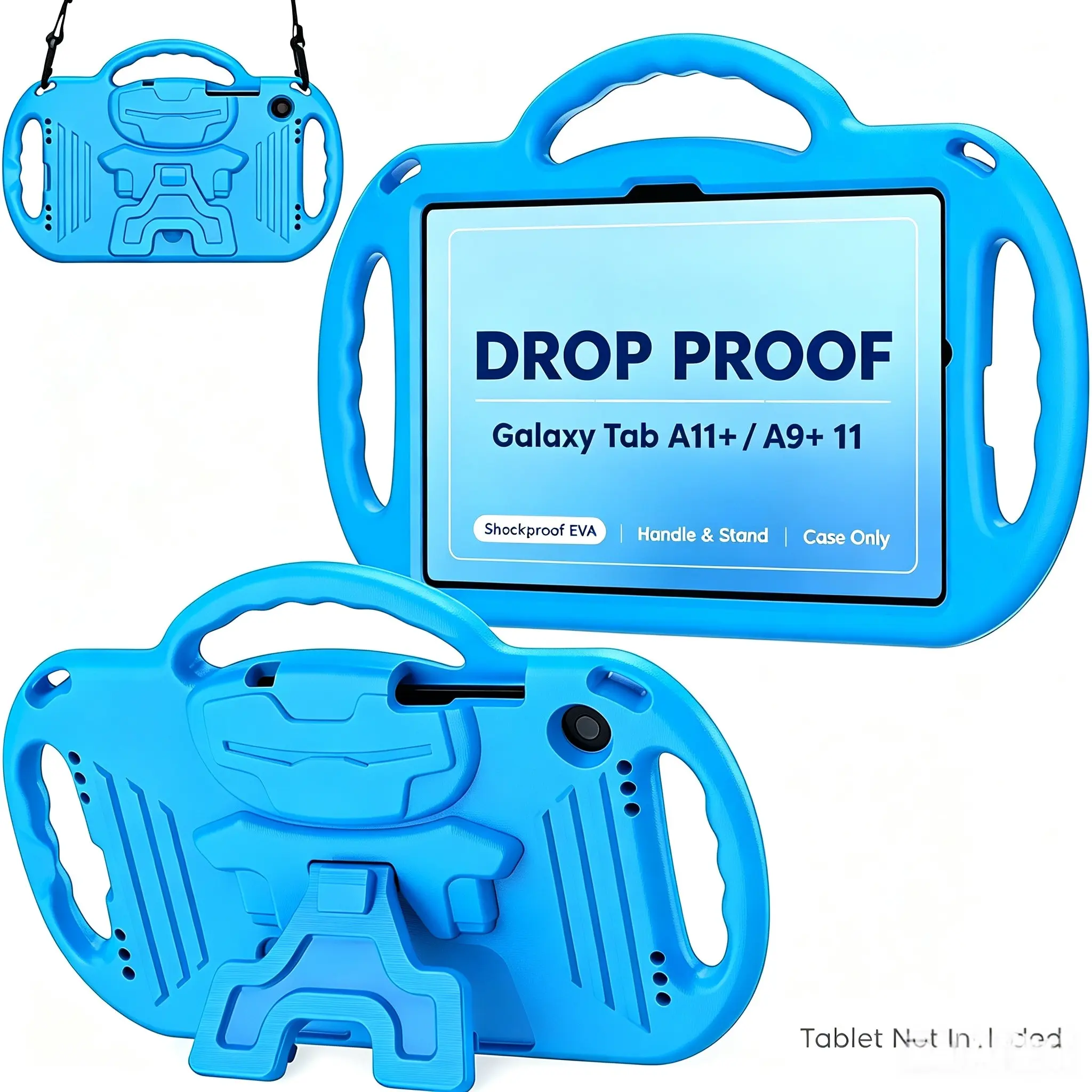 Kids Protective Case for Samsung Galaxy Tab A11+ Plus/a9+ Plus, Shockproof Lightweight Handle Stand, with Strap, 11 Inch Tablet Cover, Tablet Casing