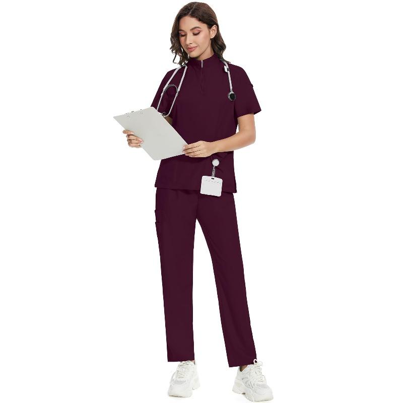 Comfortable leisure care center daily practical work clothes set Female Doctors' and Nurses' Work Uniforms Hospital Uniforms Nurses' Pet Grooming Work Uniforms