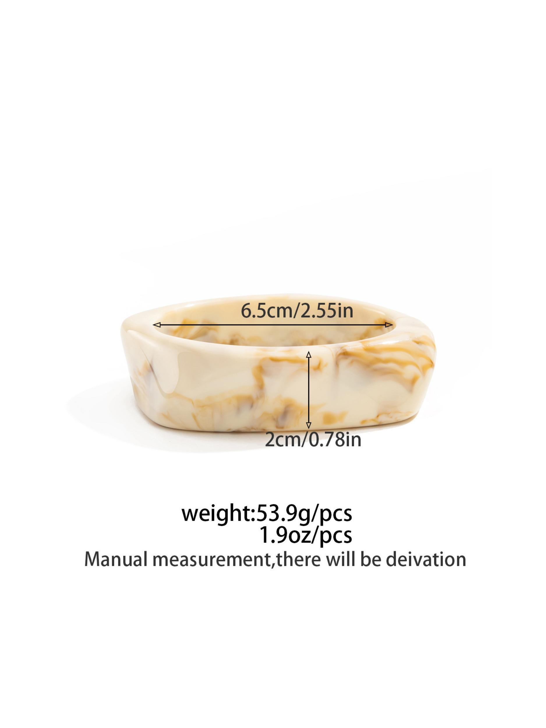 Bohemian Style Geometric Resin Cuff Bracelet, Stackable Bracelets, Fashionable Lightweight Luxury Jewelry Gift for Women, Perfect for Daily Wear & Parties