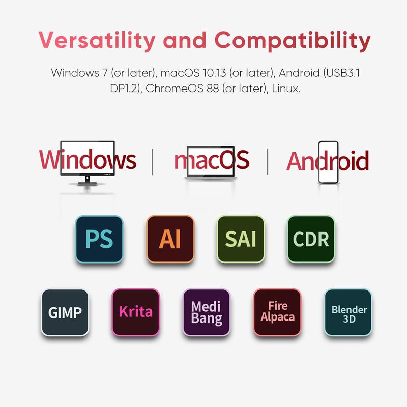 XPPen Artist 15.6 Pro V2 15.4-Inch Graphics Drawing Tablet 16384 Levels X3 Pro Stylus 60° Tilt Red Dial Full-lamination Anti-glare Flim